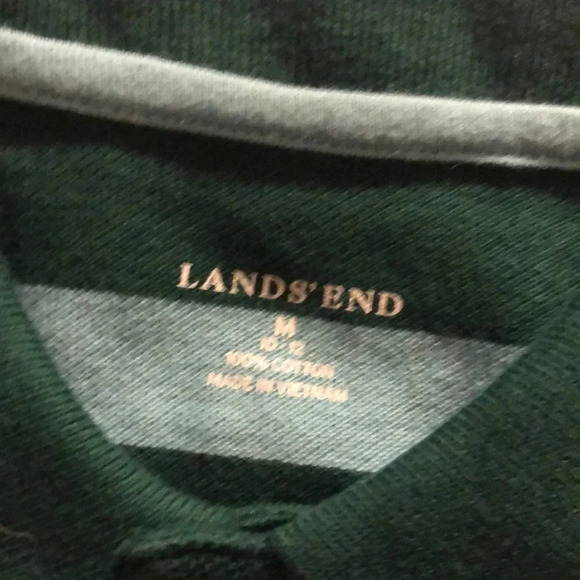 LANDS’ END NWOT BOYS TOP SHIRT POLO NEW SPRING WINTER FALL TSHIRT SIZE M 10 12 - Picture 2 of 2